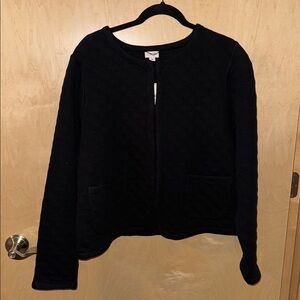 NWT women’s J.Crew Factory quilted jacket size XL color black style # BV786